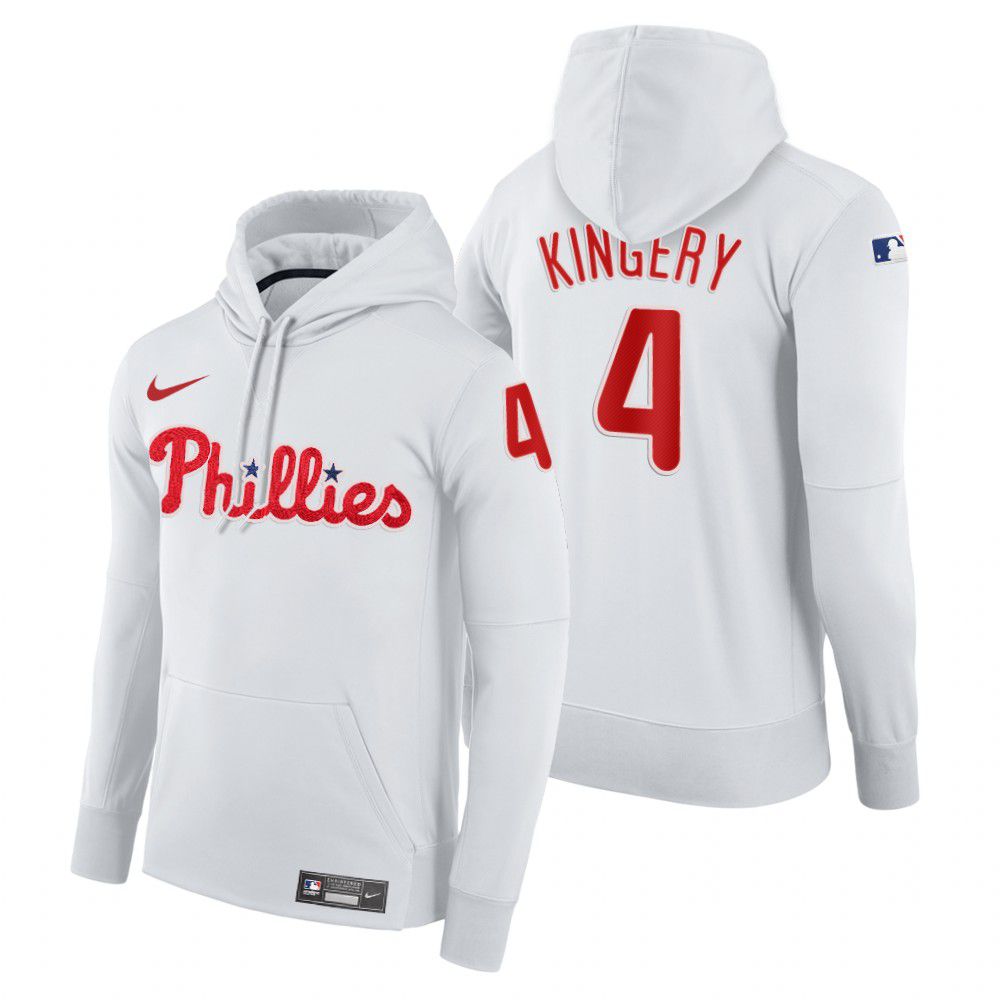 Men Philadelphia Phillies #4 Kingery white home hoodie 2021 MLB Nike Jerseys->philadelphia phillies->MLB Jersey